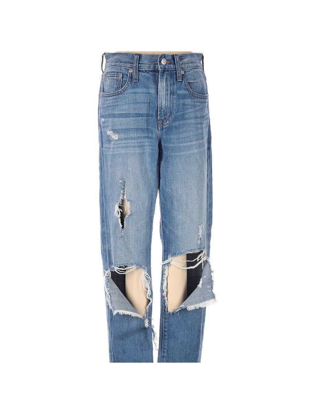 Madewell The Perfect Vintage Jean Light Wash Distressed High Rise Size 25 - Picture 1 of 8